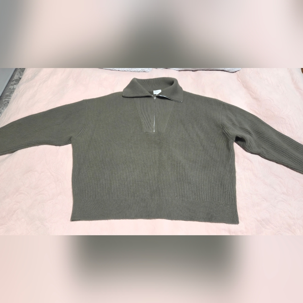 Club Monaco Cashmere Quarter-Zip Sweater Sz L